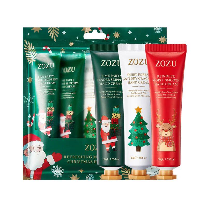 5pcs/Set ZOZU Christmas Hand Cream Sets Moisturizing Refresh