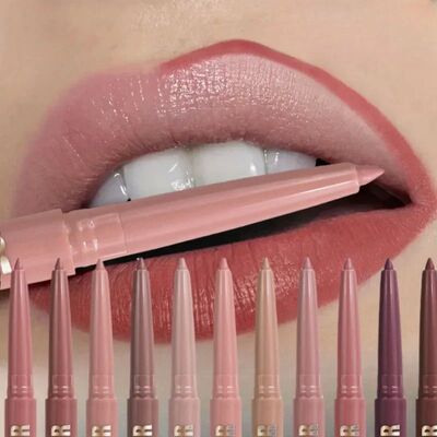 12 color lip enriching lipliner lip moisturizing three-dimen