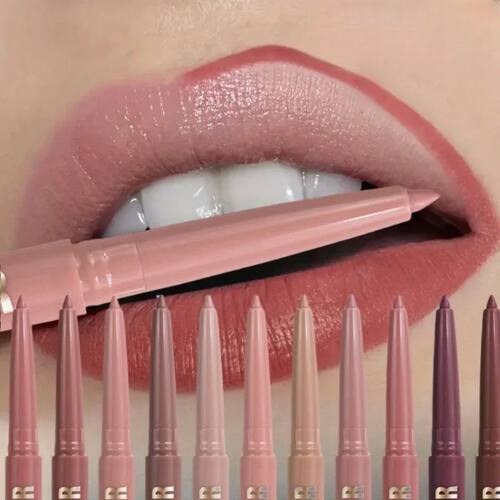 12 color lip enriching lipliner lip moisturizing three-dimen