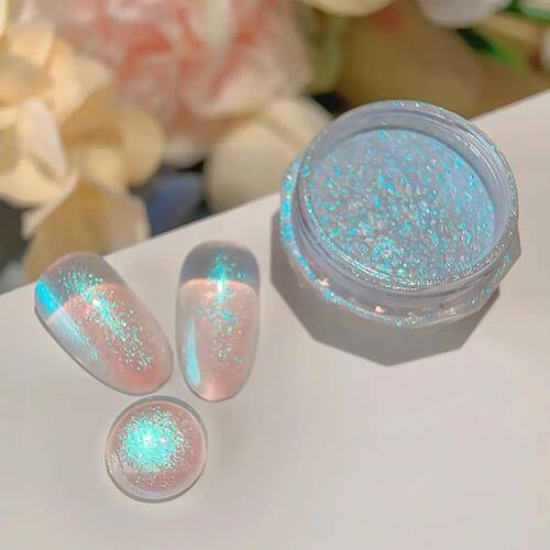Pearl Effect Nail Powders Mirror Aurora Chrome Mermaid Nails