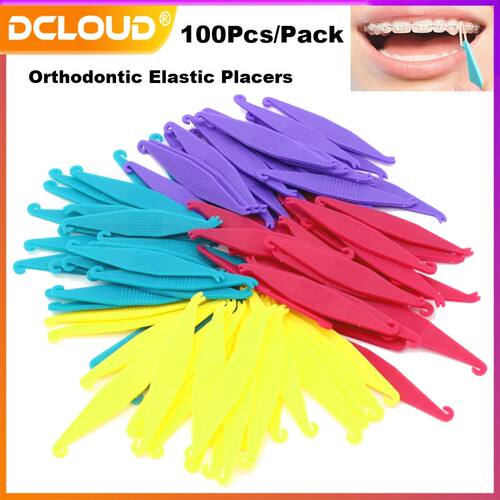 100Pc Disposable Orthodontic Elastic Placers For Ortho Brace