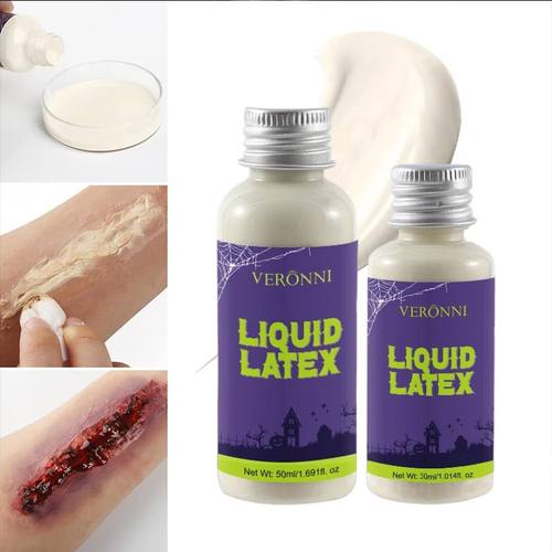 Liquid Latex 30ml + 50ml Kit for SFX Makeup Halloween Scars