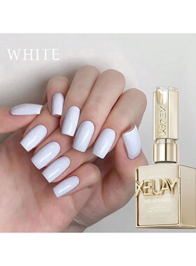 1Pc 15ML White Gel Pure Nail Polish Gel Nail Add Semi-Perman