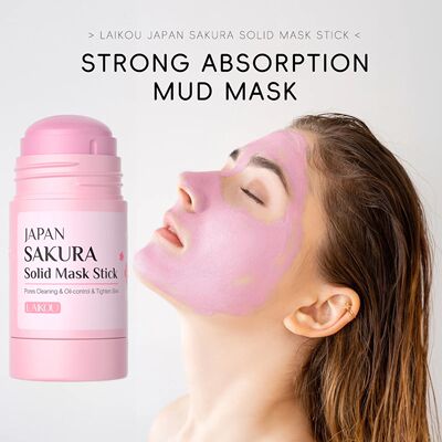 Sakura Solid Mud Face Mask Stick Reduces Blackhead Pores Oil