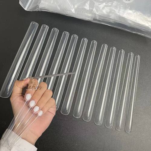 120Pcs10XL Square Straight Extra Long Gel Nail Tips Full Cov