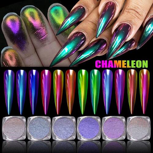 Magic Mirror Powder Chameleon Polarizing Nail Glitter High-L