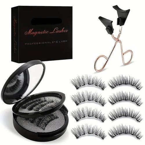 8pcs Magnetic Eyelash Kit Natural False Lashes Waterproof Ey