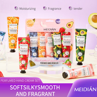 Fruit Flavor Fragrance Hand Cream Bag Set Box 5 Hand Cream S