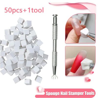 50/150pcs Sponge Gradient Nail Art Stamper Tools Gel Polish