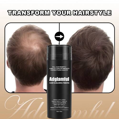 Aadglamful Fiber Powder 30g: Visually adds hair volume, fill