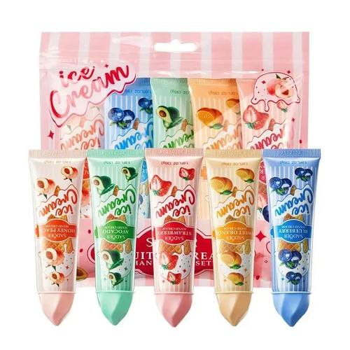 5pcs/set Fruit Ice Cream Hand Cream Moisturizing Nourishing