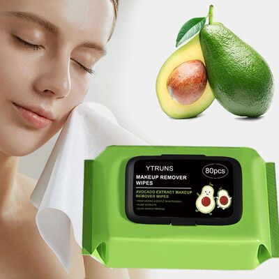 80 PCS Avocado Scented Makeup Removing Wipes - Deep Cleansin