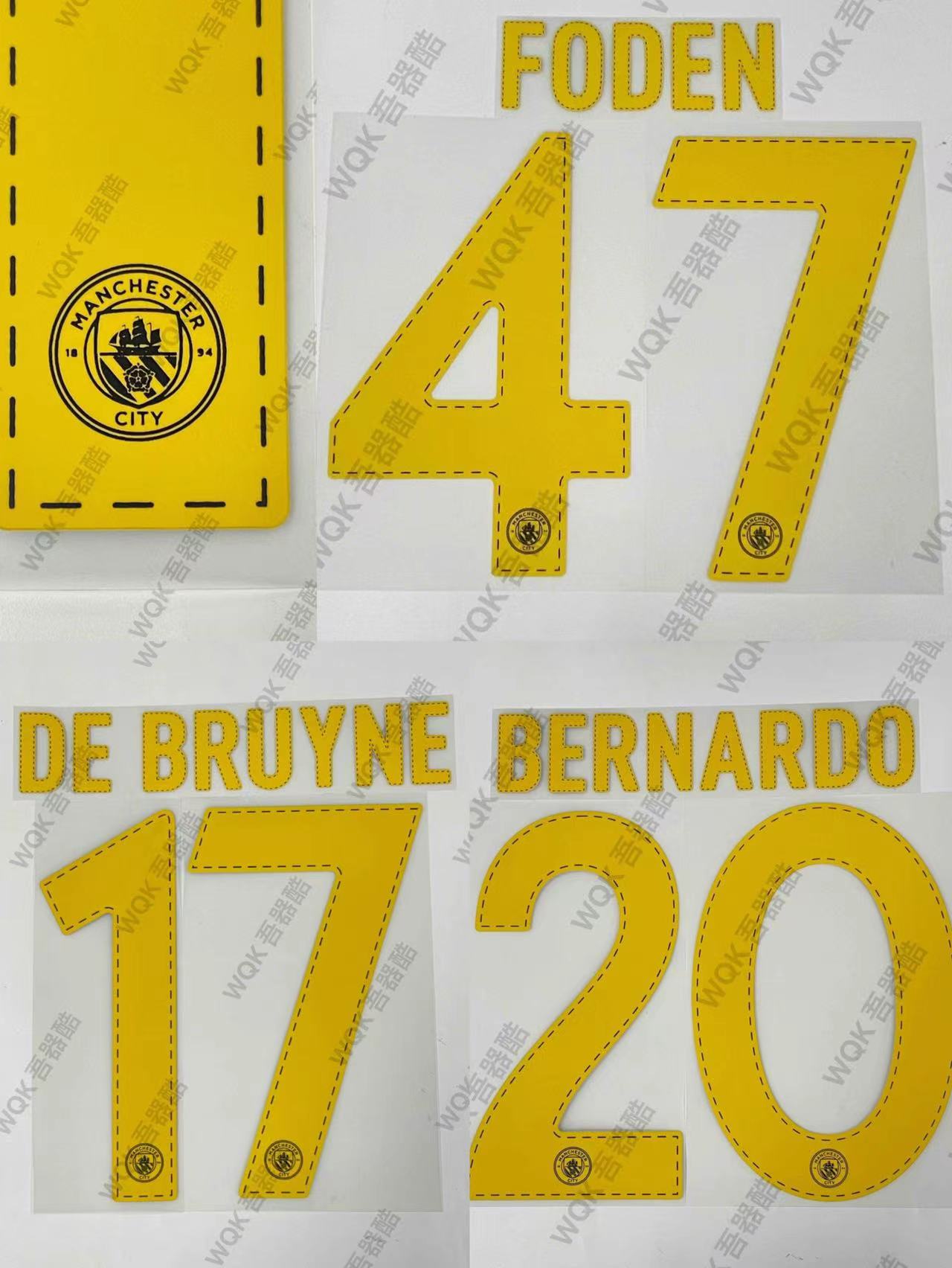 曼城2223客场杯赛印字哈兰德福登