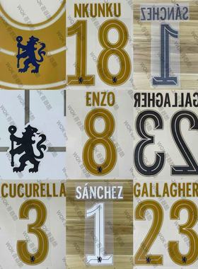 英超切尔西2324赛季主场杯赛印字 多选 恩佐 帕尔默 正版广告Elms