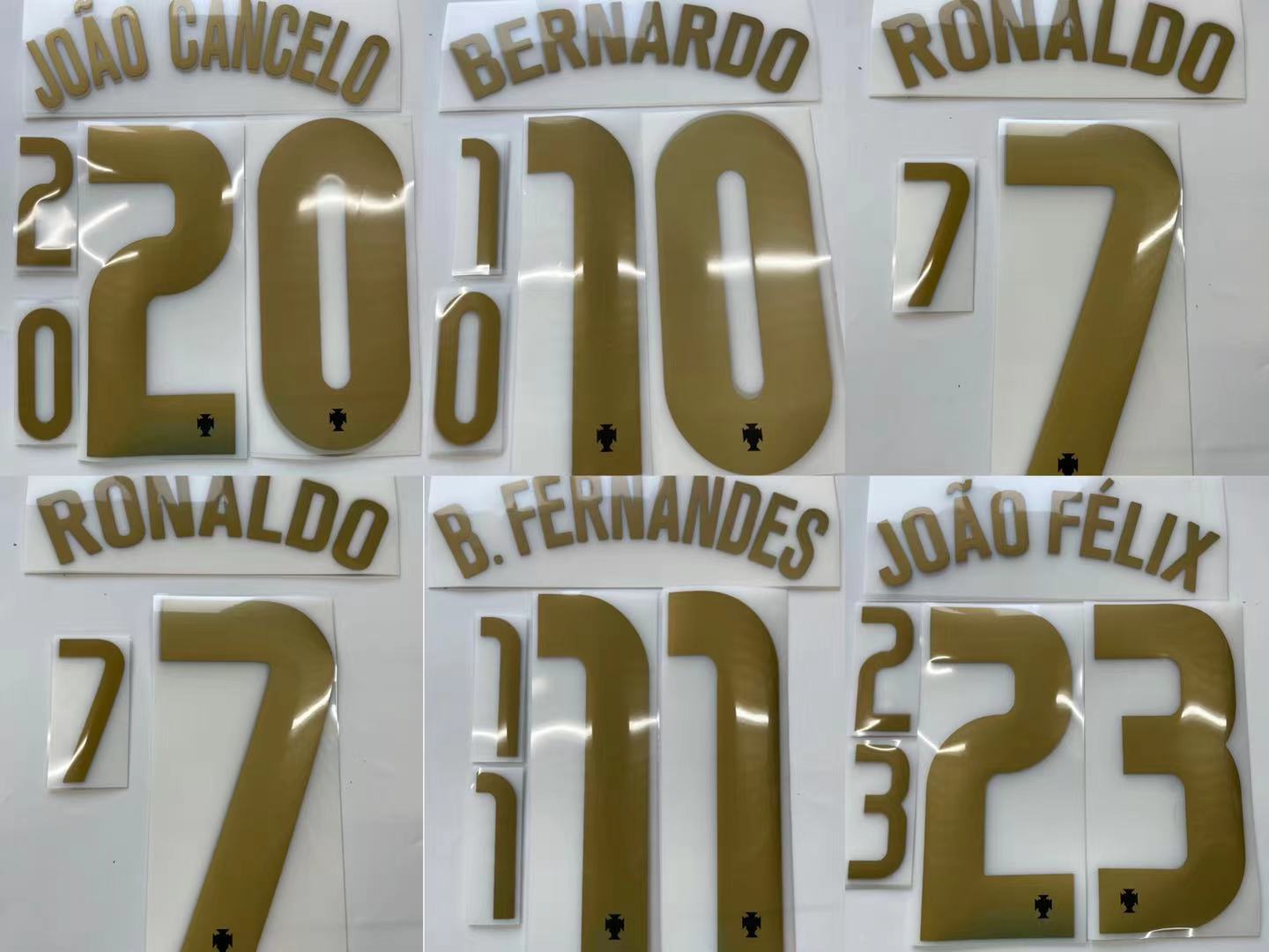 葡萄牙队2021欧洲杯主场球员印字