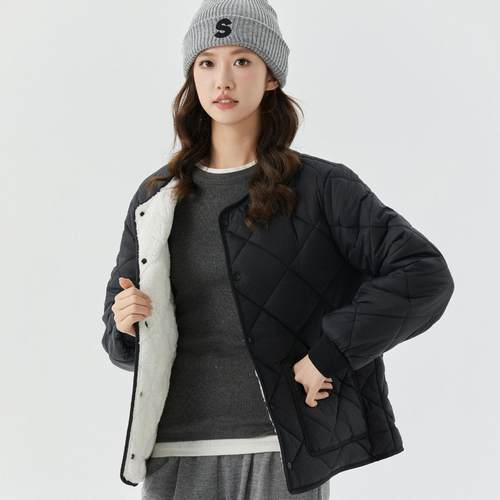 短款加绒棉衣女冬季保暖内胆