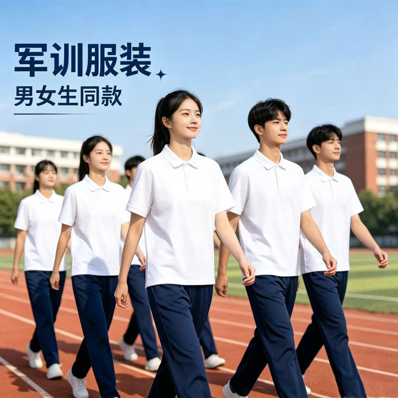 夏季军训速干POLO衫短袖套装