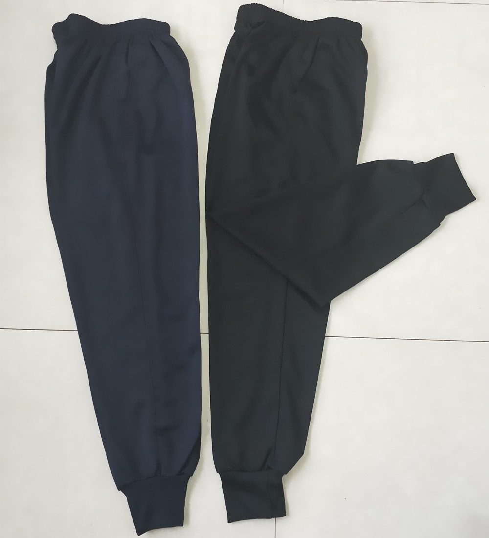 束脚显瘦光版藏蓝色收口校服裤子