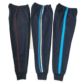 束脚一道杠条纹小脚长裤 休闲纯棉涤校裤 子 男女校服裤 两条扛运动裤