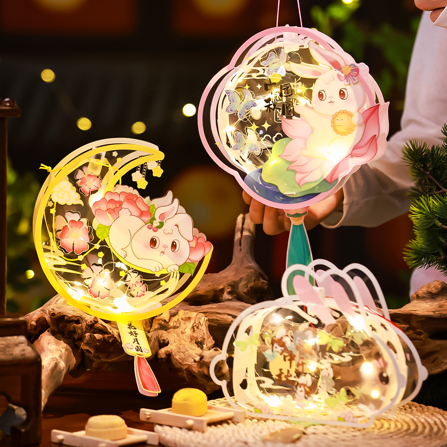 儿童手提兔子花灯道具创意玩具