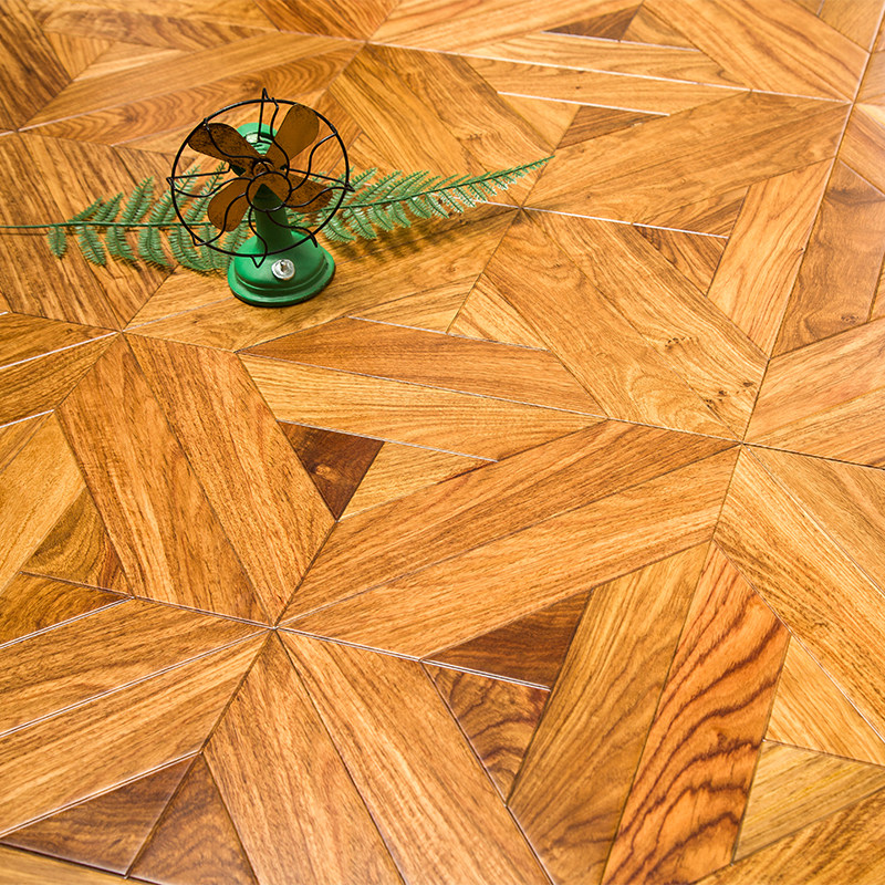 手工艺术拼花实木多层复合地板亚花梨花梨木红木地热环保e0新三层