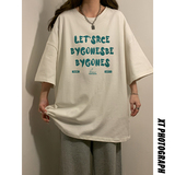 2024年夏季新款圆领美式复古印花短袖T恤XZ415-DT112-P25，男装T恤，星座416