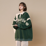 2024年春季新款拼色翻领美式卫衣XZ416-WY32-P60，男装卫衣，星座416
