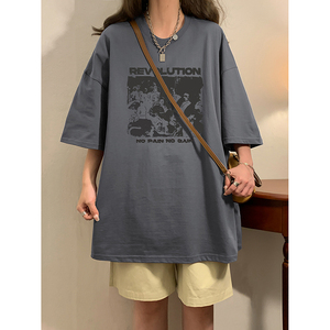 2024年夏季新款圆领美式印花短袖T恤XZ416-DT2028-P30图片