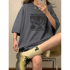2024年夏季新款圆领美式印花短袖T恤XZ416-DT2028-P30图片