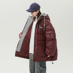 2024年冬季假两件PU皮白鸭绒羽绒服XZ416-YR2008-P278图片