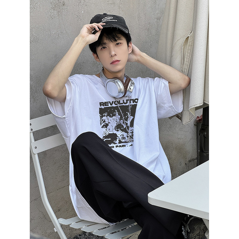 2024年夏季男新款美式印花短袖T恤XZ416-DT2028-P30,男装T恤,星座416