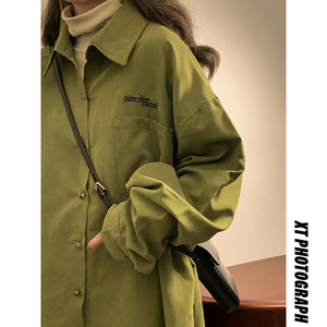 2023年春季新款美式复古港风长袖衬衫XZ15-CS01-P45图片