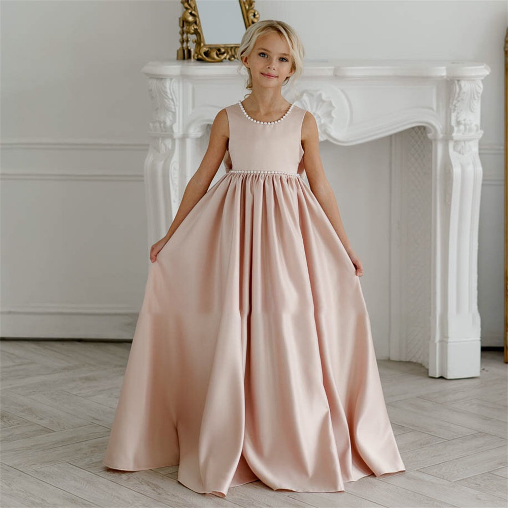 儿童晚礼服修身公主裙女童结婚婚礼花童钢琴小提琴演奏服生日派对