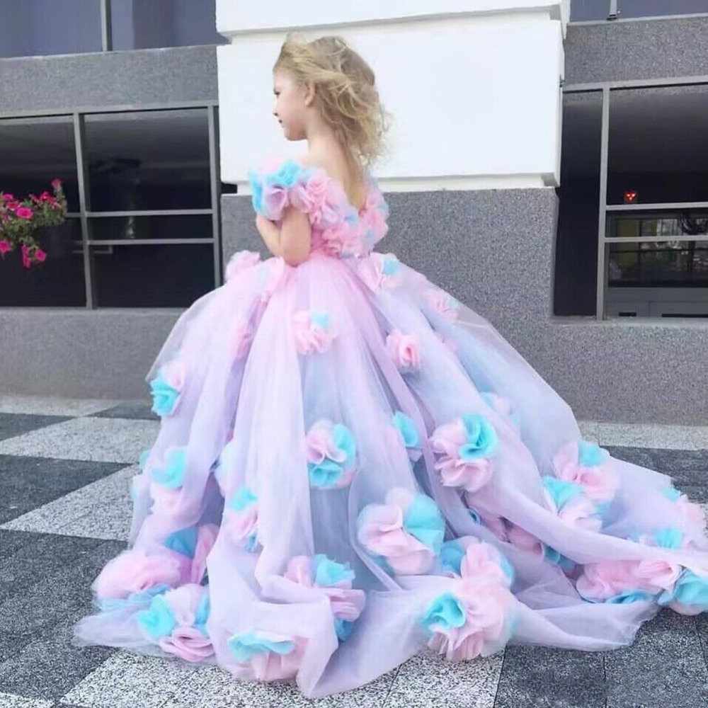 钢琴演奏生日晚礼服女童露宝女童