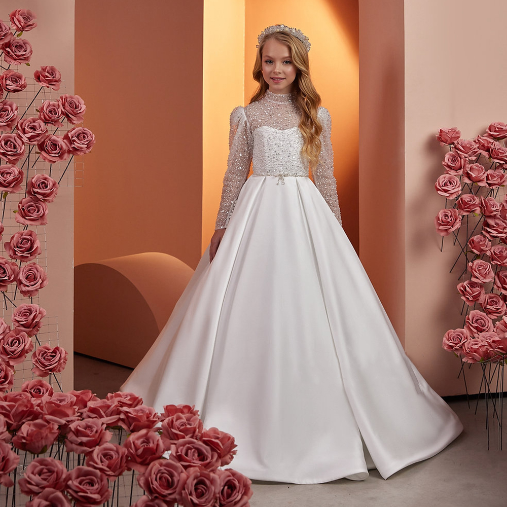 拖尾长袖礼服演出服露宝礼服洋气