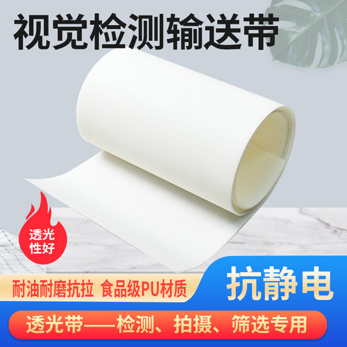 白色视觉检测拍摄筛选透光输送带