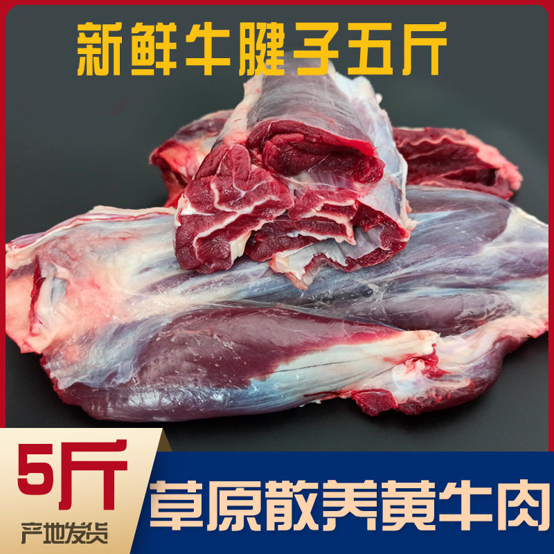 内蒙古新鲜牛腱子五斤 顺丰航空包邮 酱牛肉原材料 草原散养黄牛