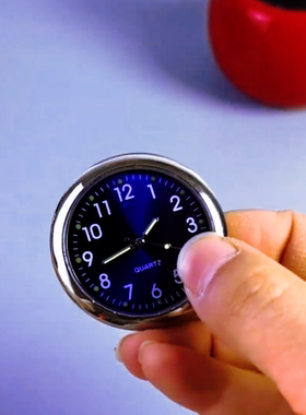 车载钟表粘贴式汽车摩托车电动车防水高精度电子表风口石英表