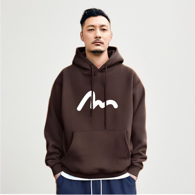 余文乐日系潮牌连帽套头卫衣男士秋冬季重磅加绒宽松休闲高级外套