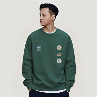 香港潮牌陈伟霆圆领套头卫衣男秋冬新款重磅纯棉原创日系运动上衣