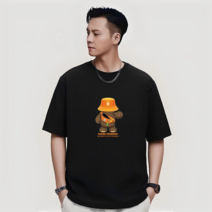 情侣休闲百搭重磅纯棉260克上衣 新款 香港潮牌陈伟霆短袖 t恤男夏季