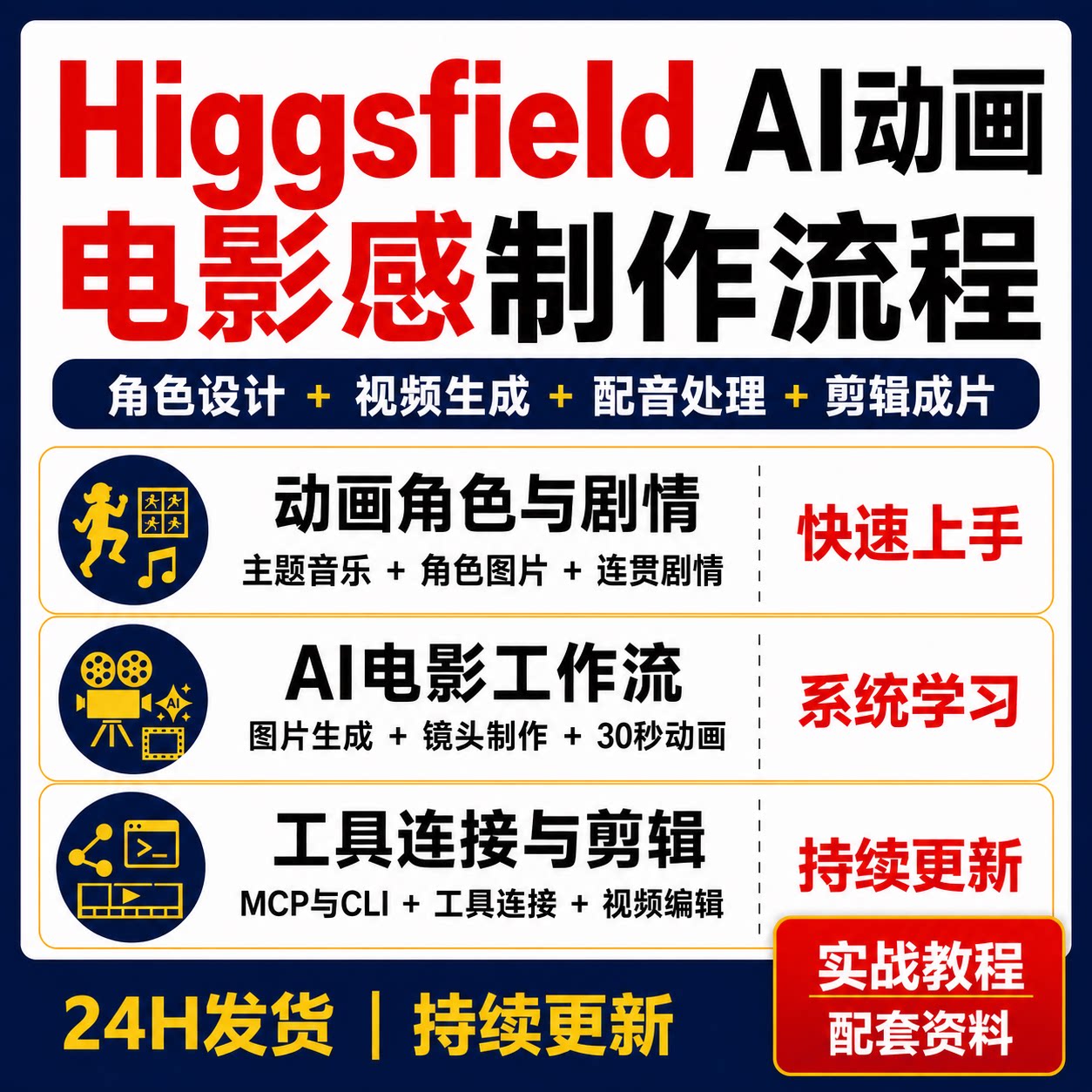 Higgsfield AI动画制作教程角色设计Seedance视频配音剪辑MCP CLI图片