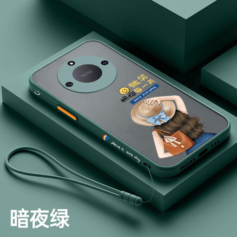 适用荣耀x70手机壳新款x60pro全包防摔肤感磨纱壳honor网红女款x60超薄保护套x50高级感x50GT个性外壳pro软边
