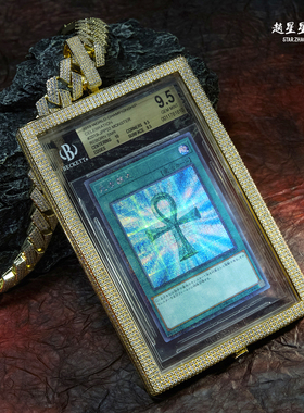 Goldenasty珠宝定制S925纯银镀金VVS莫桑石游戏王卡牌相框吊坠