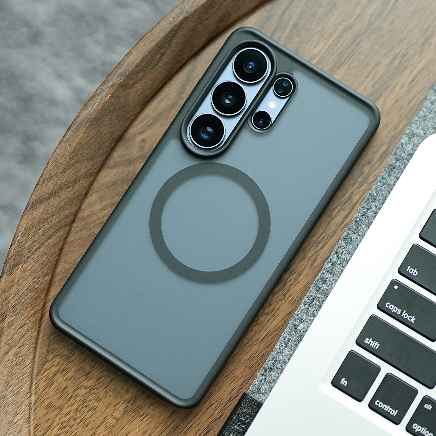 米斯登适用三星S26Ultra优盾加厚防摔手机壳s26+全包气囊半透明磨砂magsafe磁吸保护套简约高档撞色按键新款s