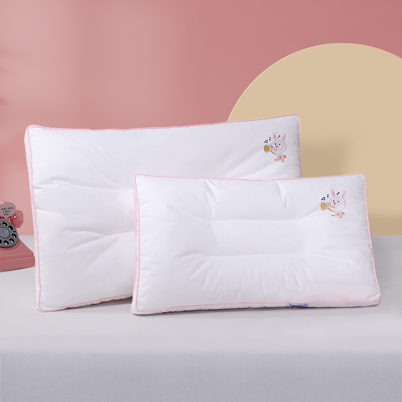 富安娜纯棉儿童枕可水洗枕