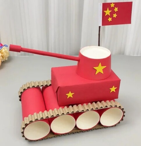 国庆节坦克手工diy材料包幼儿园儿童团建爱国主题创意成品