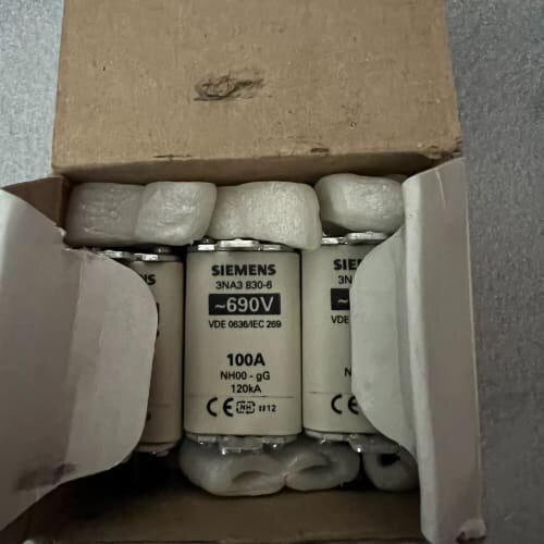 西门子熔断器3NA3 830-6 100A--议价商品