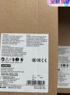 3RW3026-1BB14，西门子软启动全新原装正品，实物拍--议价商品