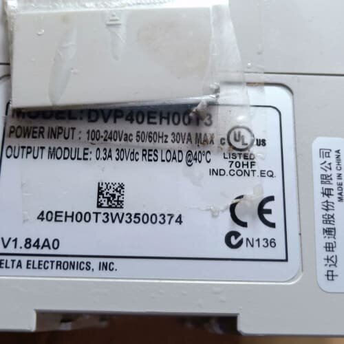 DVP40EH00T3拆机台达PLC可编程控制器--议价商品